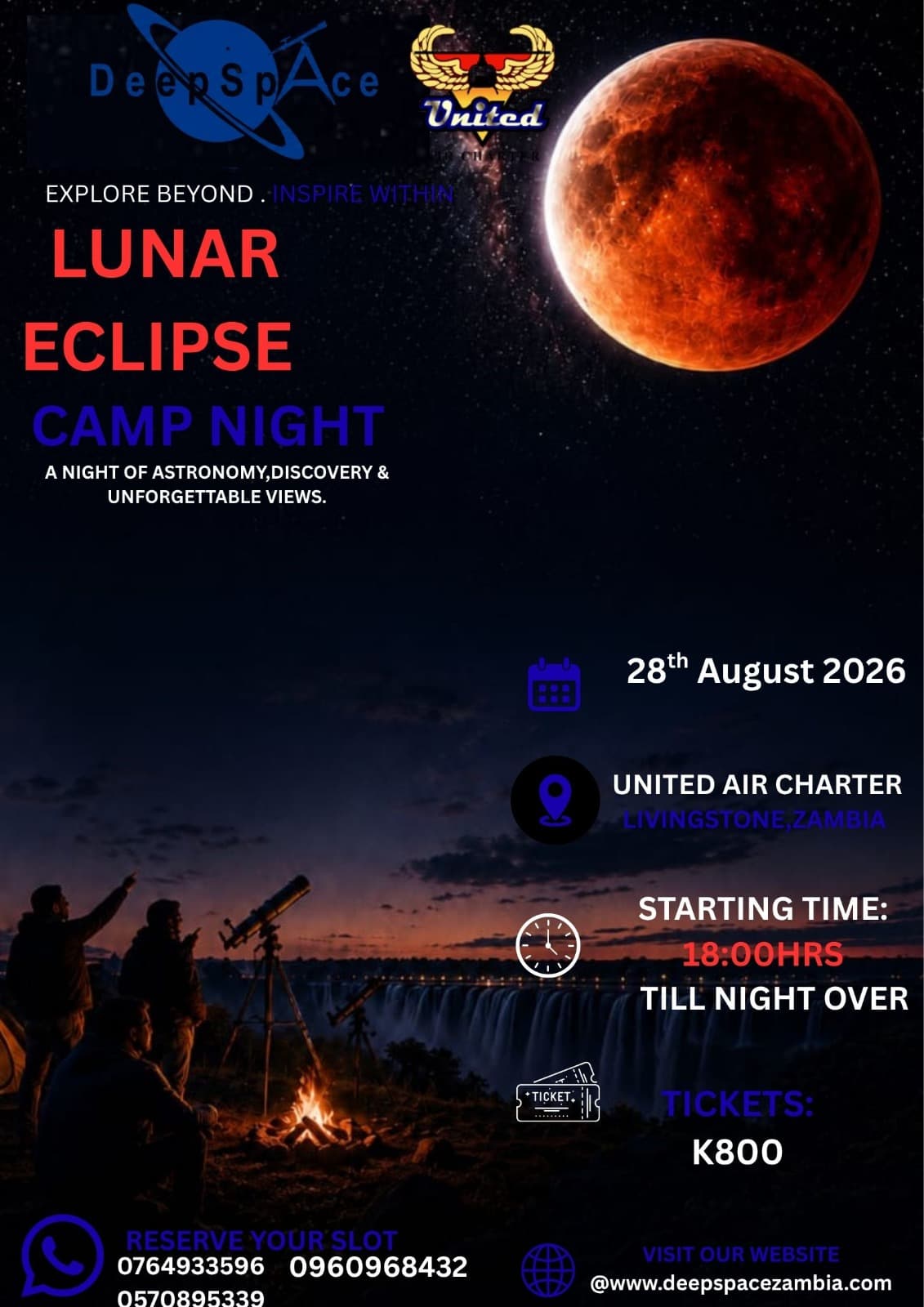 Livingstone Lunar Camp Night